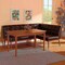 Baxton Studio Sanford Mid-Century Dark Brown Faux Leather and Walnut Brown Finished Wood 3-PC Dining Nook Set 184-11343-9305-Zoro - alternate 10